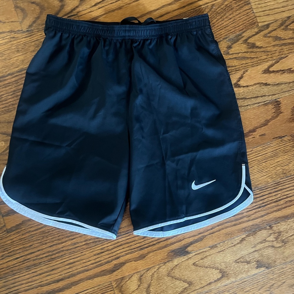 Nike Athletic Black and White Shorts with Elastic Waistband